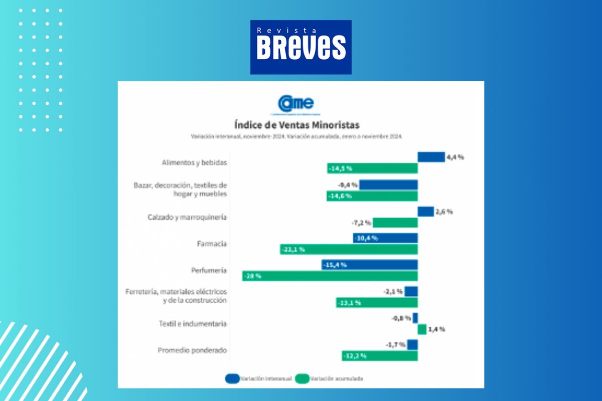 Ventas minoristas pymes caen 1,7% en noviembre pero cierran con señales mixtas - imagen 3